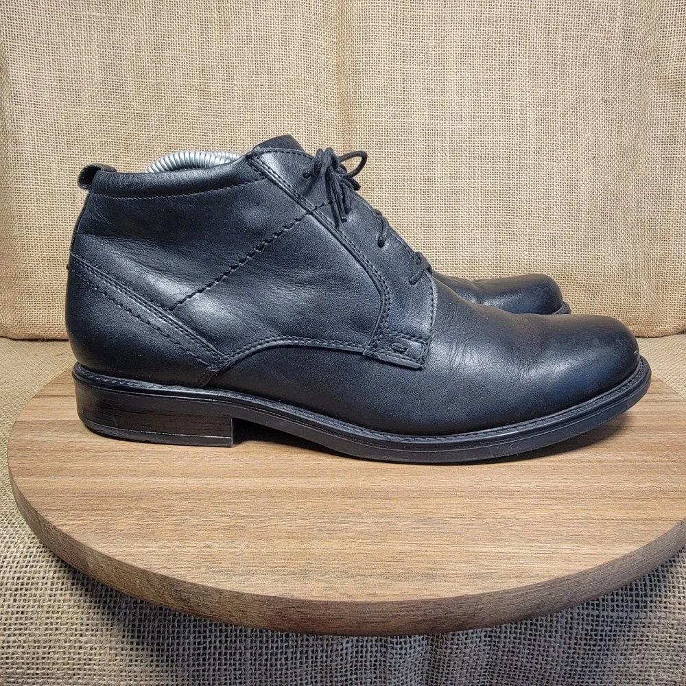 Stoneford Leather Chukka Boots‎ Black Leather Extra Wide German Mens EU 42 US 9